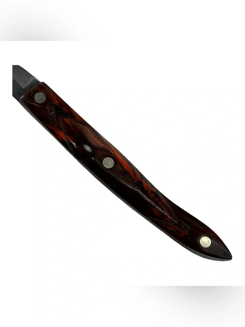 Vintage CUTCO #1720 Paring Knife Classic Brown Marbled Handle Made in USA